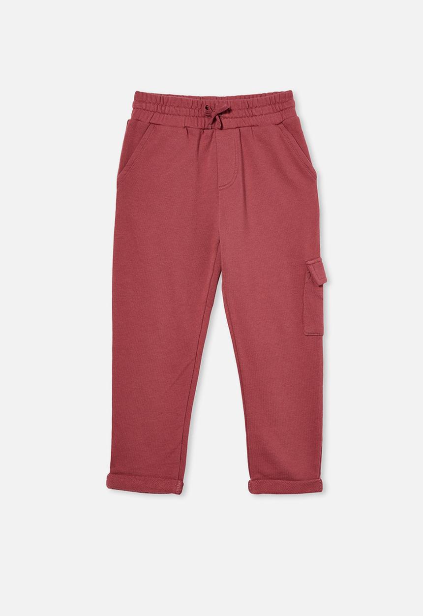 Cotton On - Cargo trackpant - red