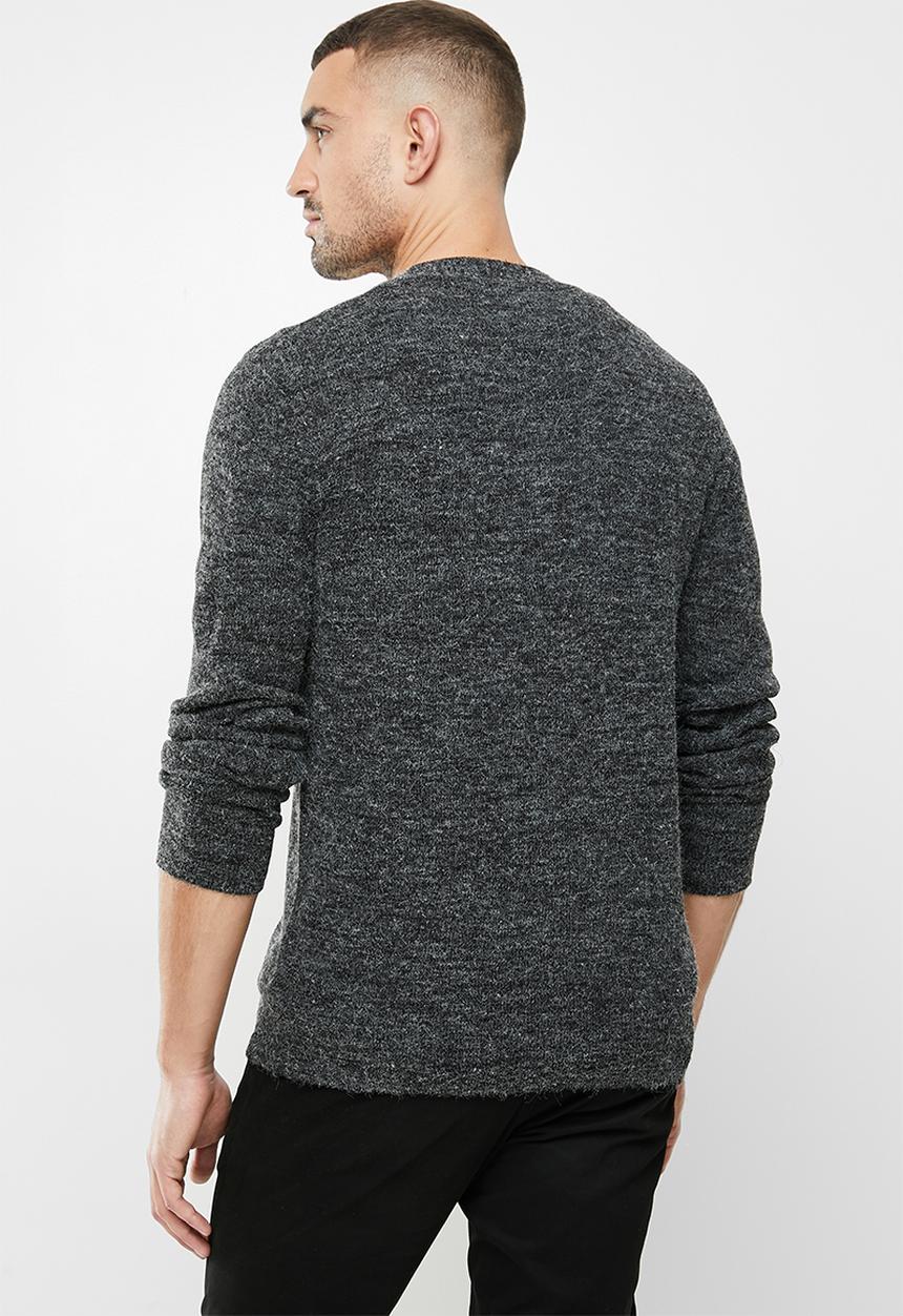 Brave Soul - Oskar knitwear - jet black