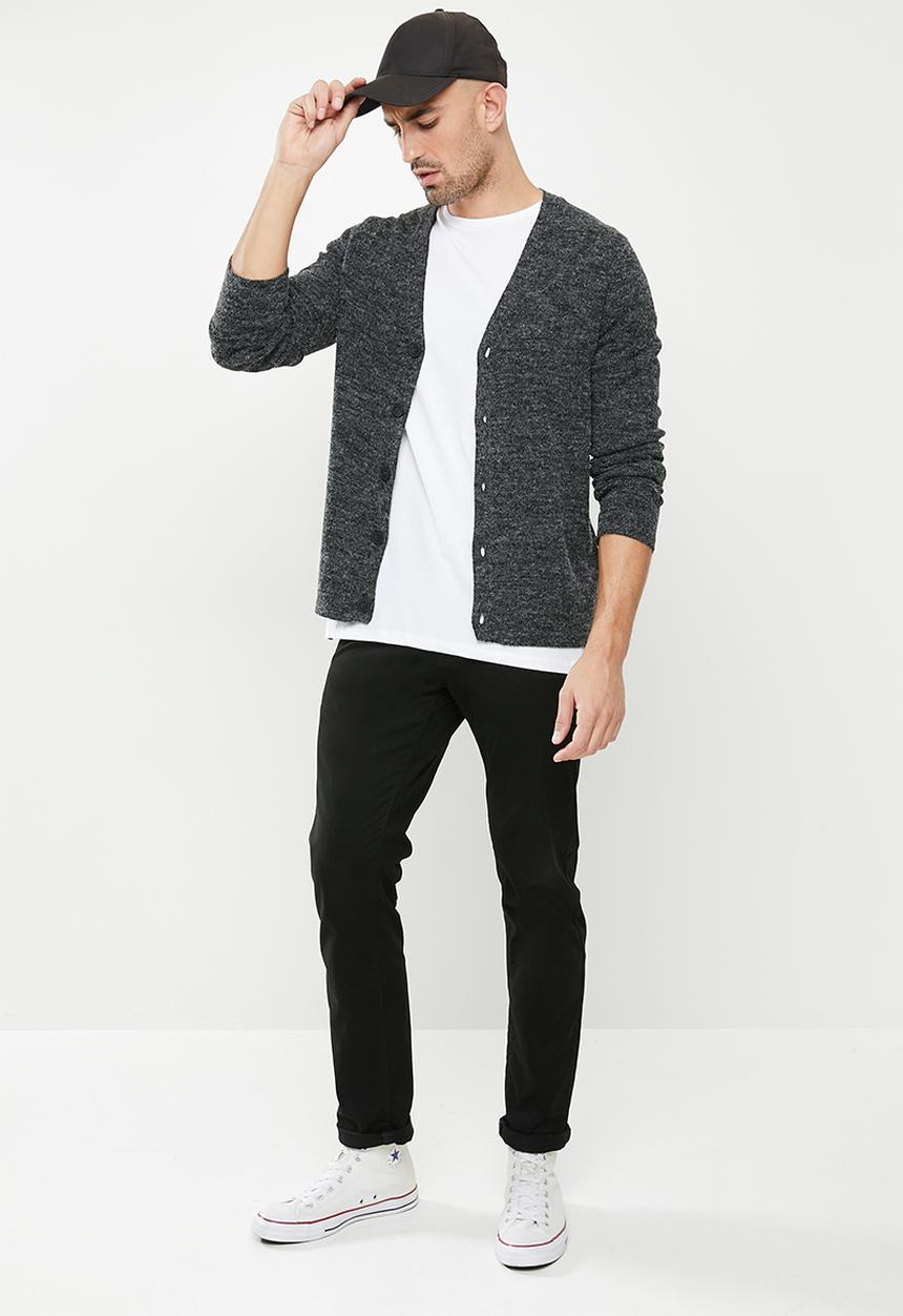 Brave Soul - Oskar knitwear - jet black