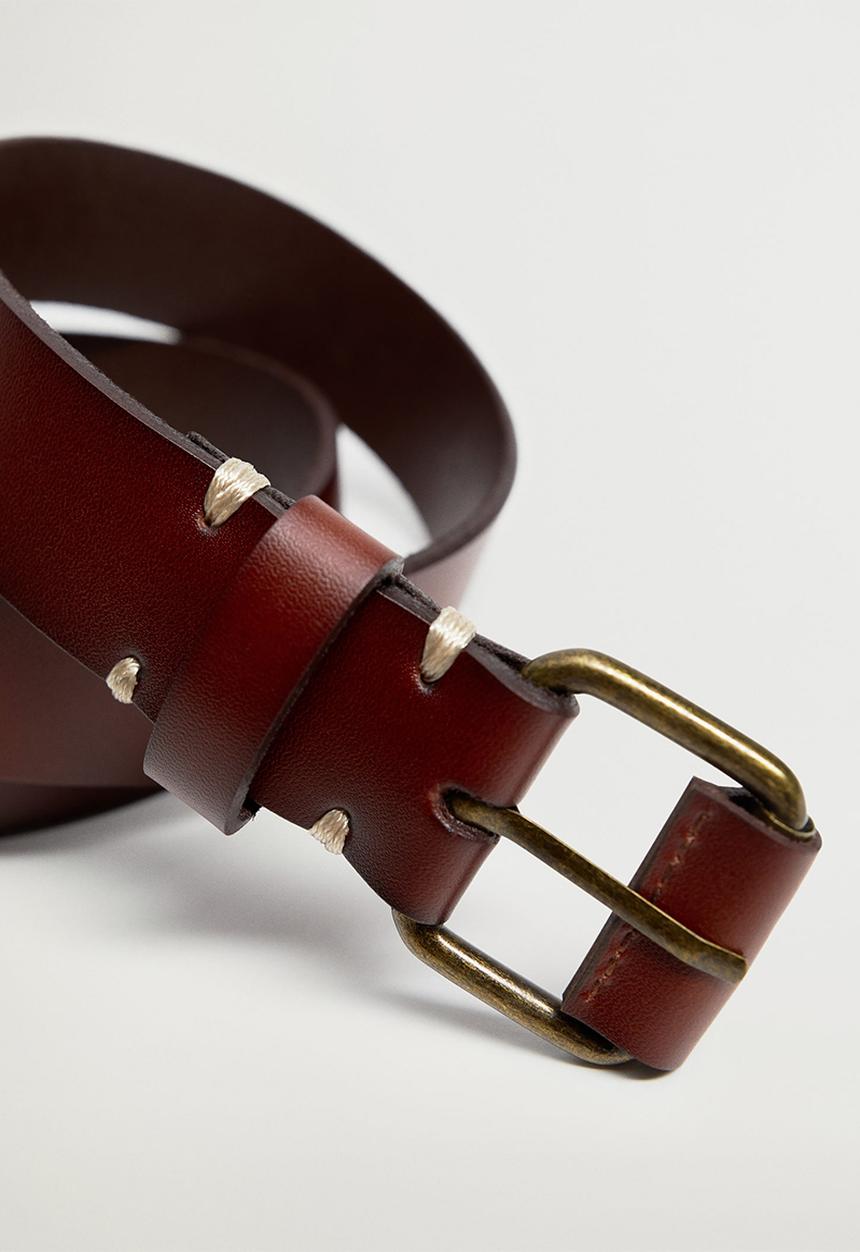 MANGO - Belt ivan - brown