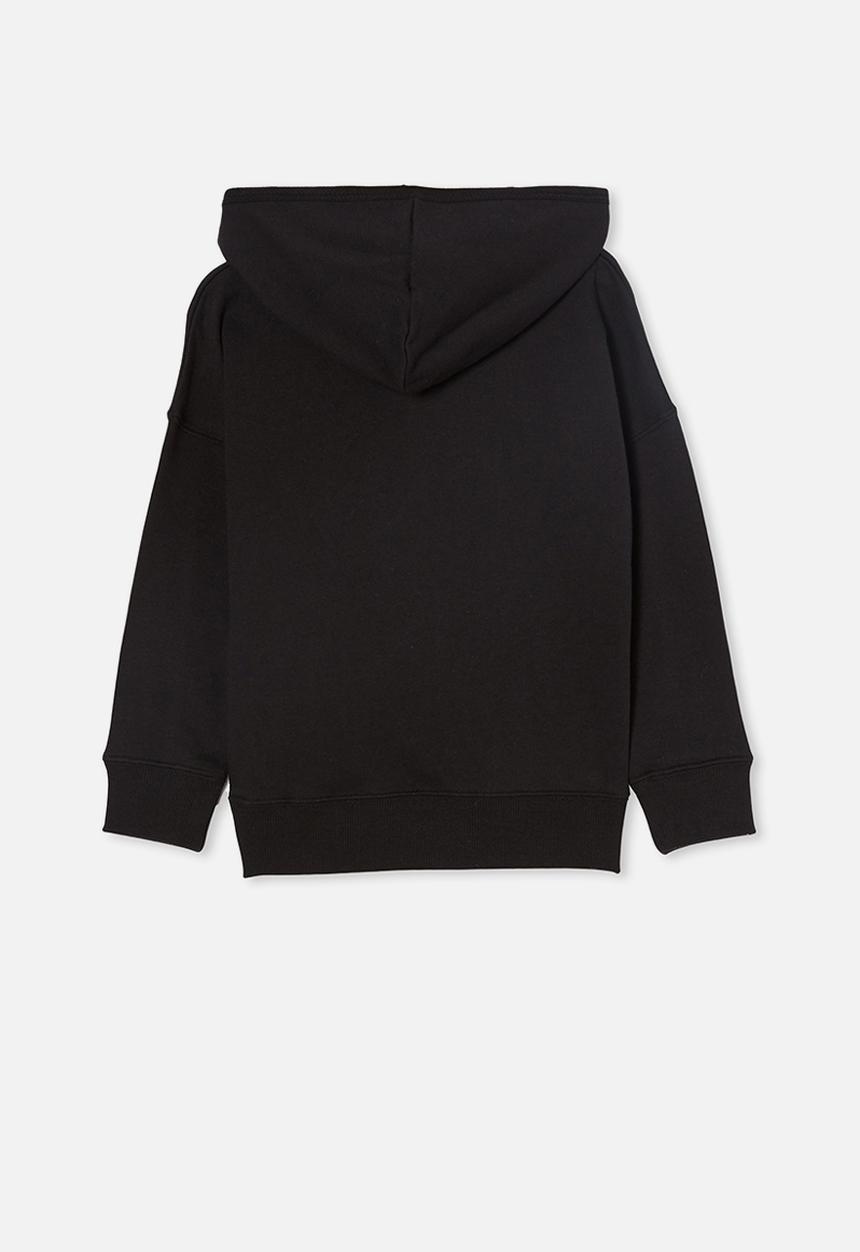 Cotton On - Henley hoodie - black