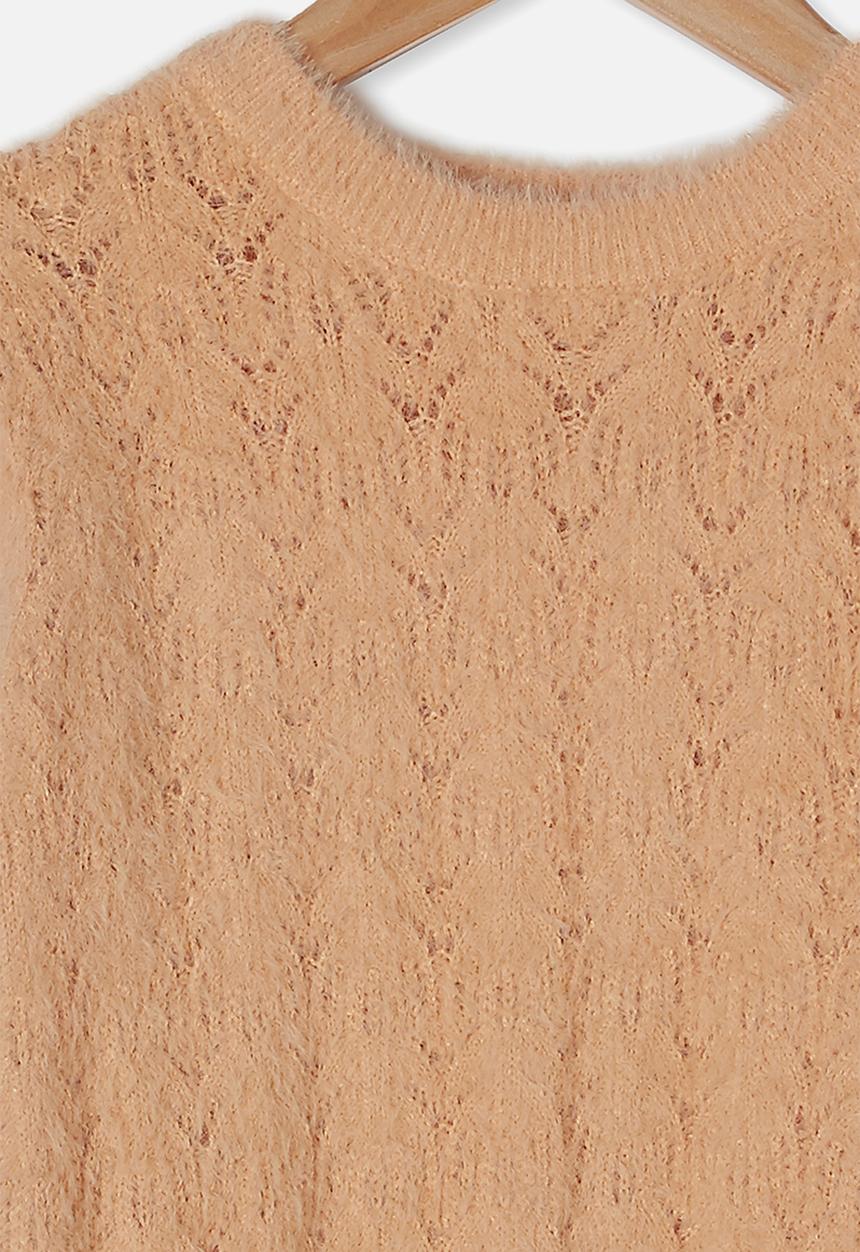 Cotton On - Addie pointelle jumper - peach