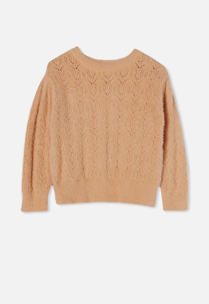 Cotton On - Addie pointelle jumper - peach