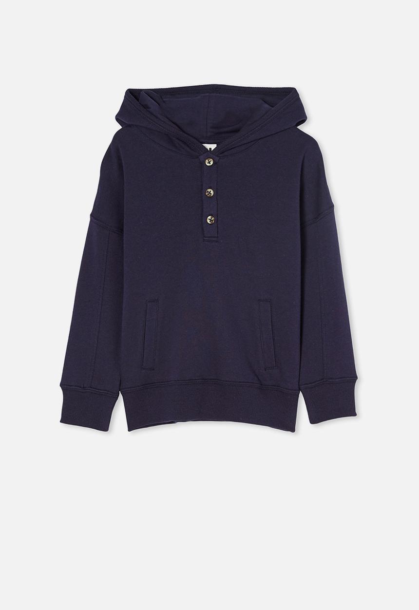 Cotton On - Henley hoodie - navy