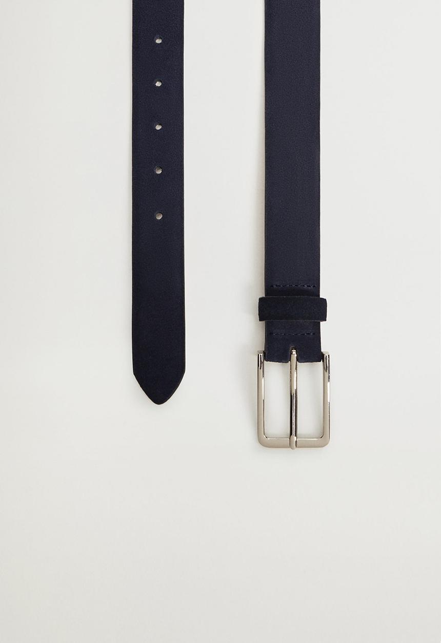 MANGO - Belt suede - navy