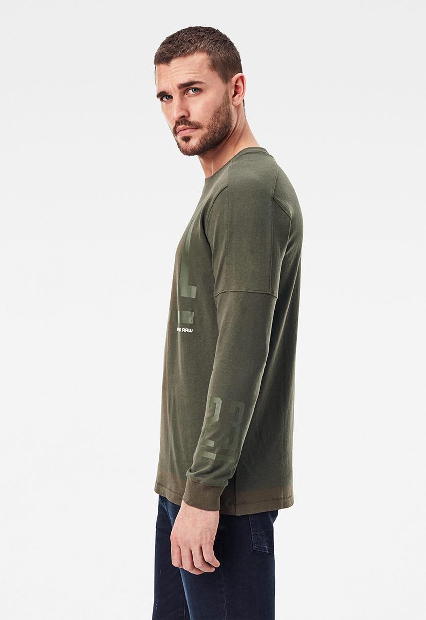 G-STAR - Numbers graphic r l\s tee - combat