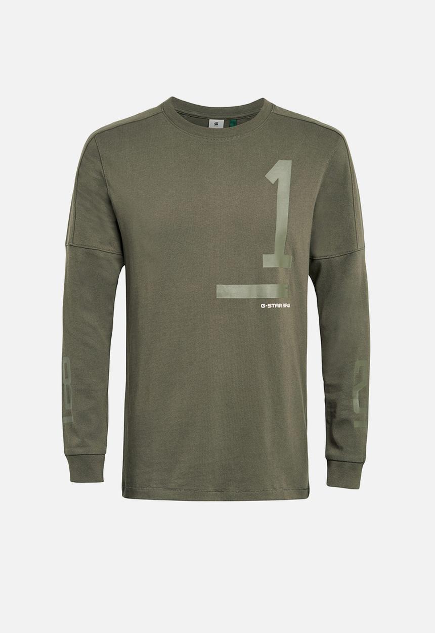 G-STAR - Numbers graphic r l\s tee - combat