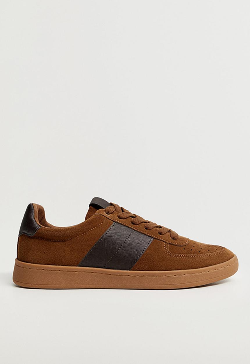 MANGO - Putxet leather sneaker - brown