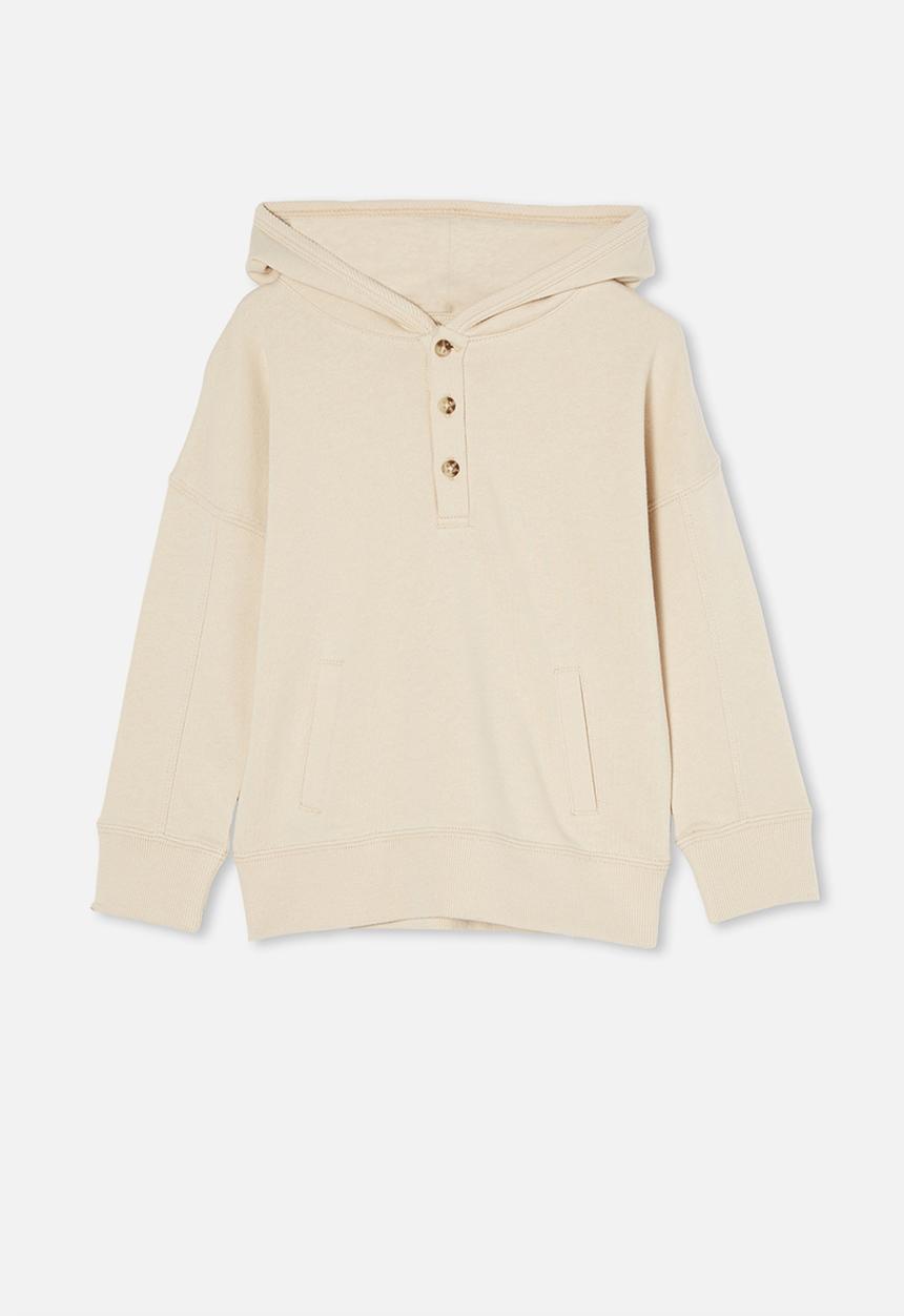 Cotton On - Henley hoodie - beige