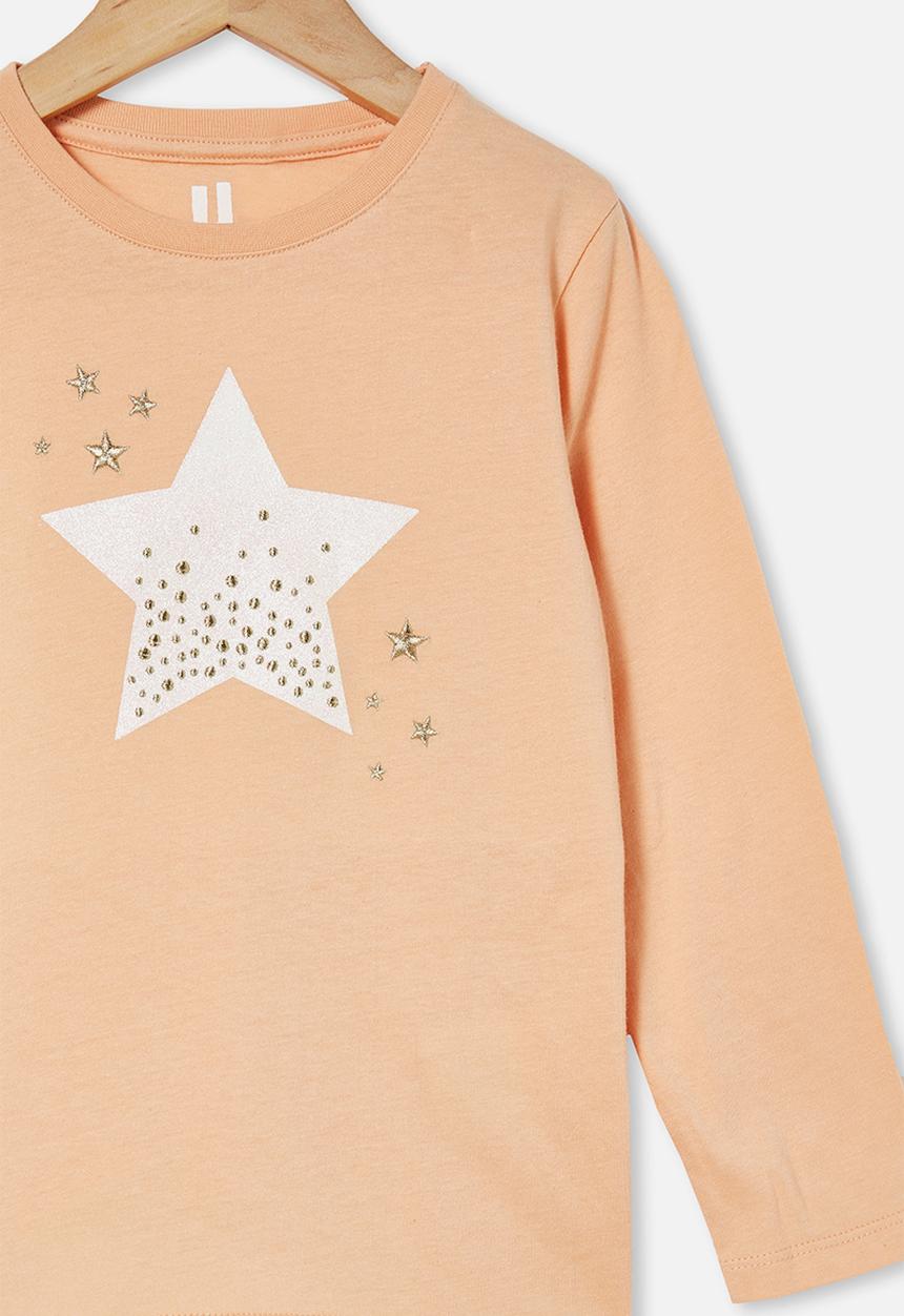 Cotton On - Penelope long sleeve tee - peach