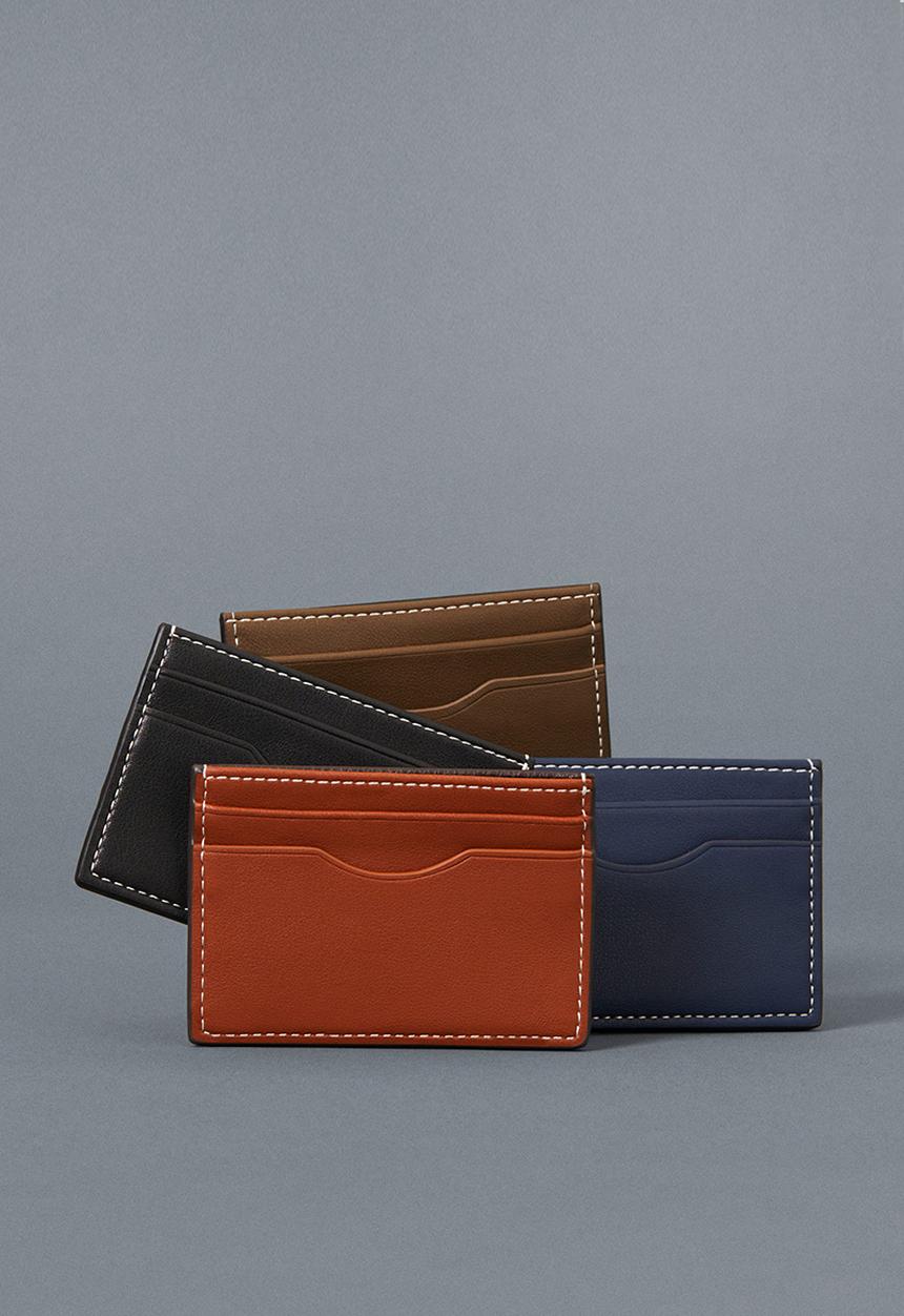 MANGO - Card holder twofaces - brown