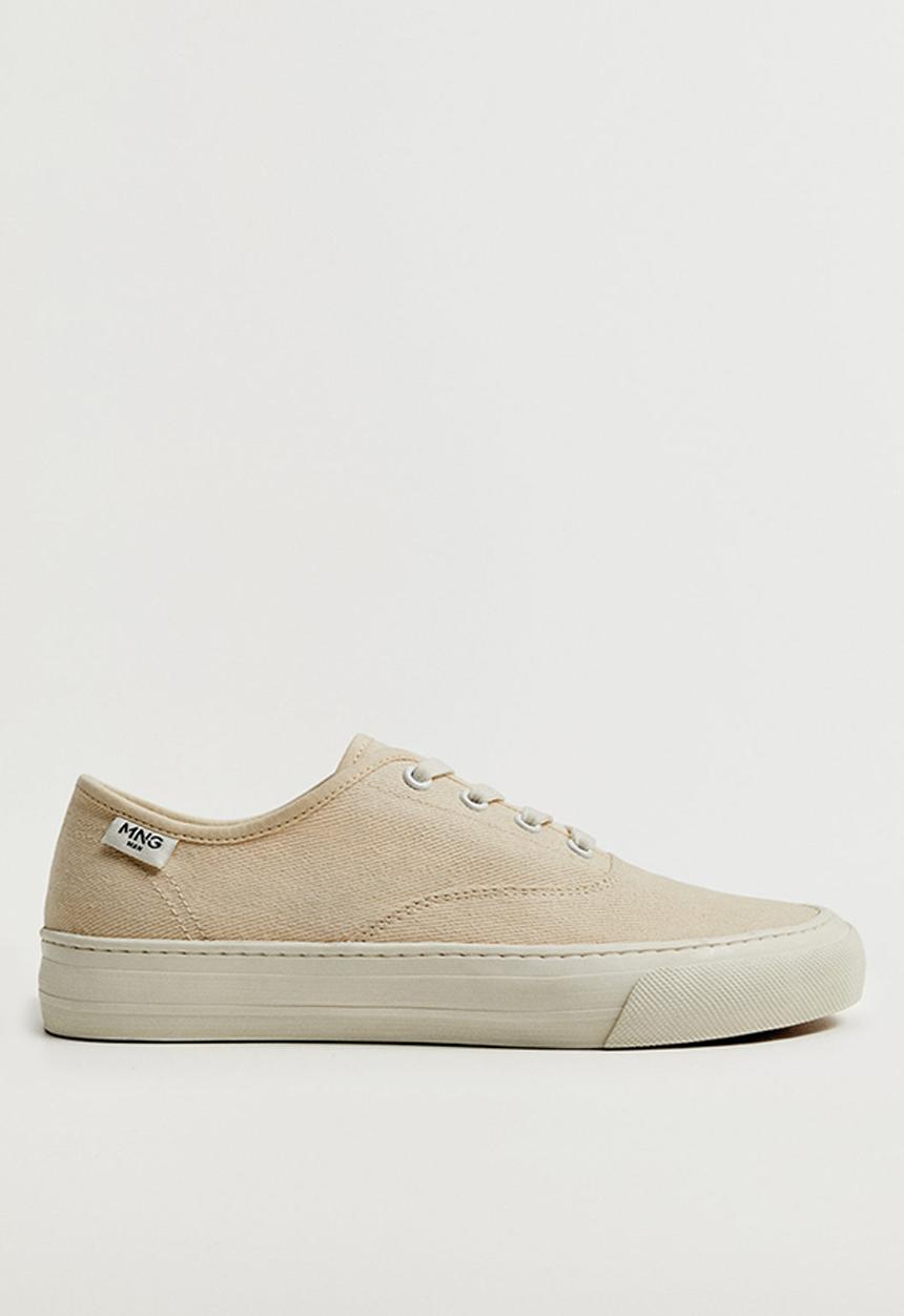 MANGO - Fabric sneaker - light beige