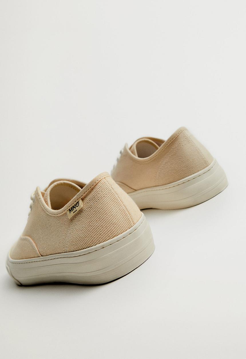 MANGO - Fabric sneaker - light beige