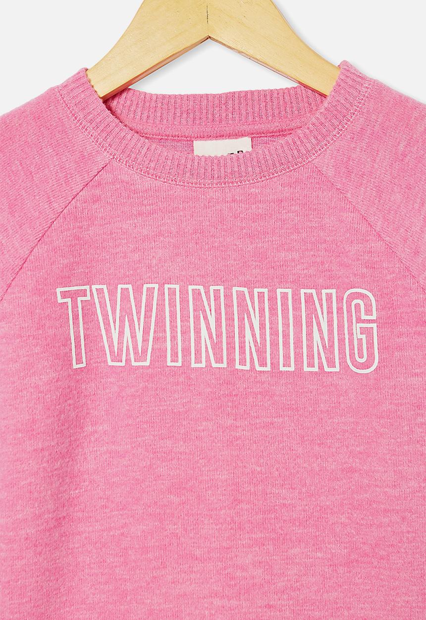 Cotton On - Super soft mila crew - pink gerbera marle