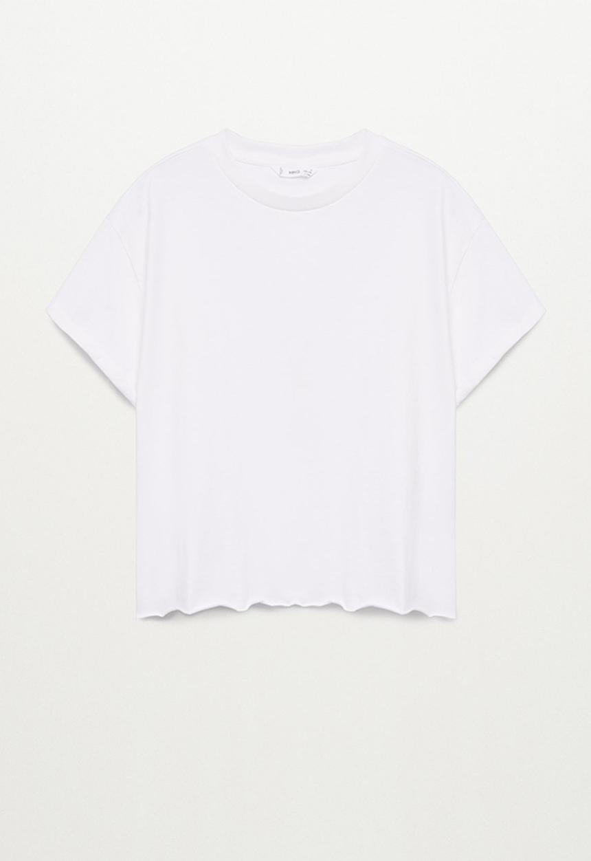 MANGO - Roll tee - white 