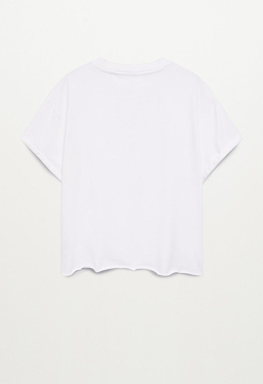 MANGO - Roll tee - white 