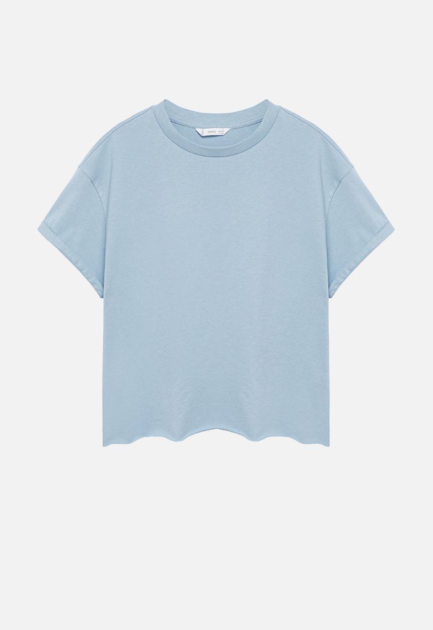 MANGO - Roll tee - medium blue