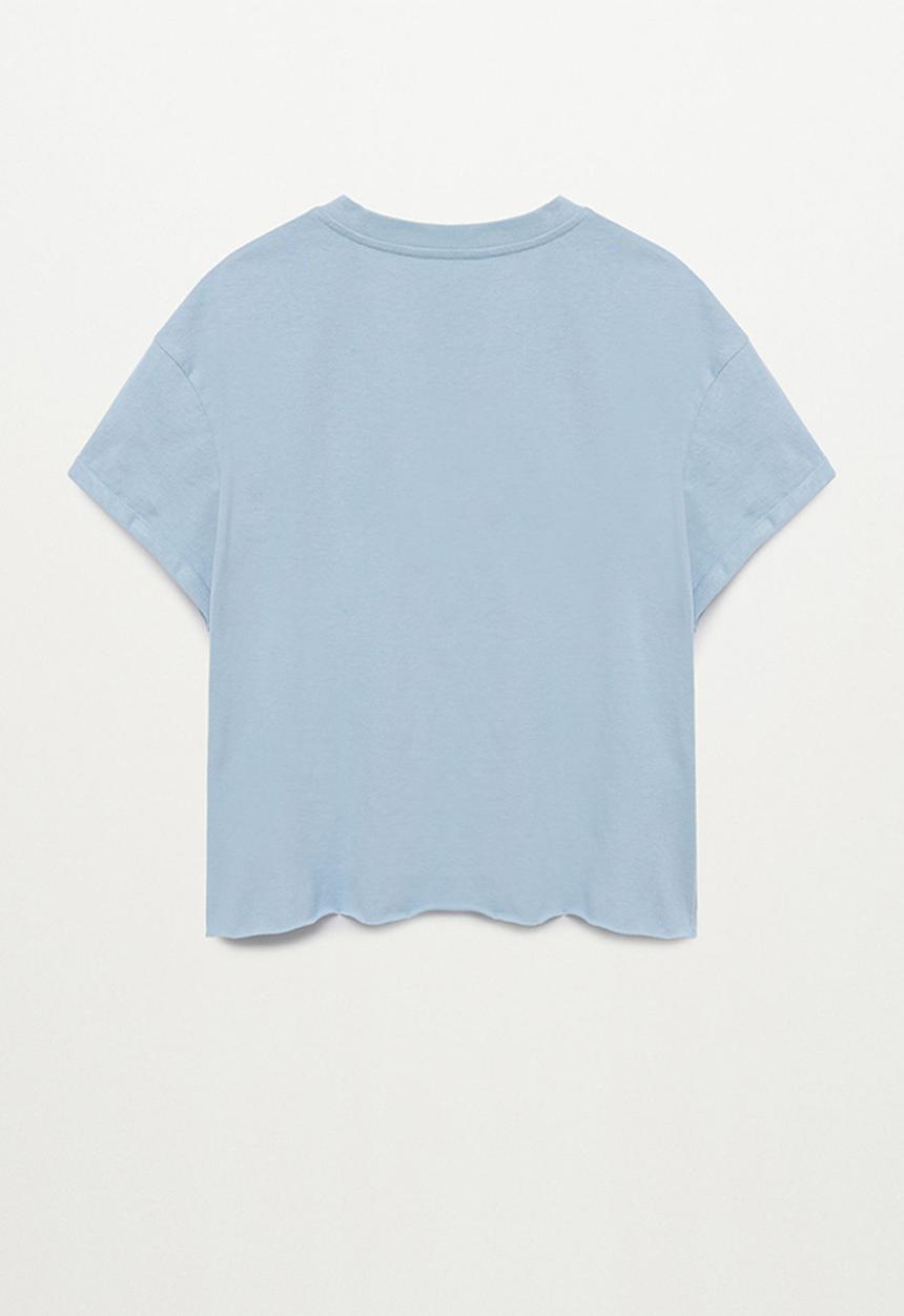 MANGO - Roll tee - medium blue