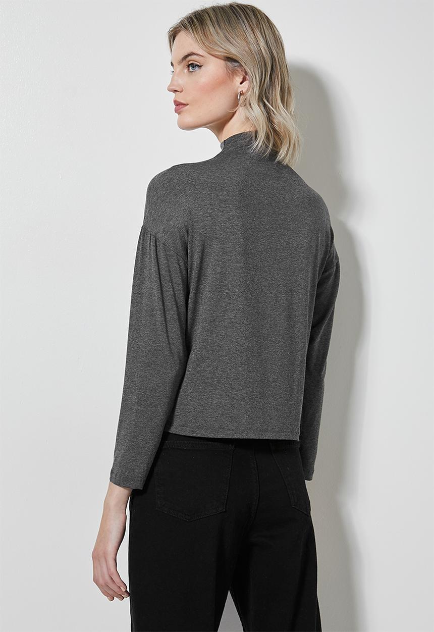 Superbalist - Grown on neck easy fit tee - charcoal