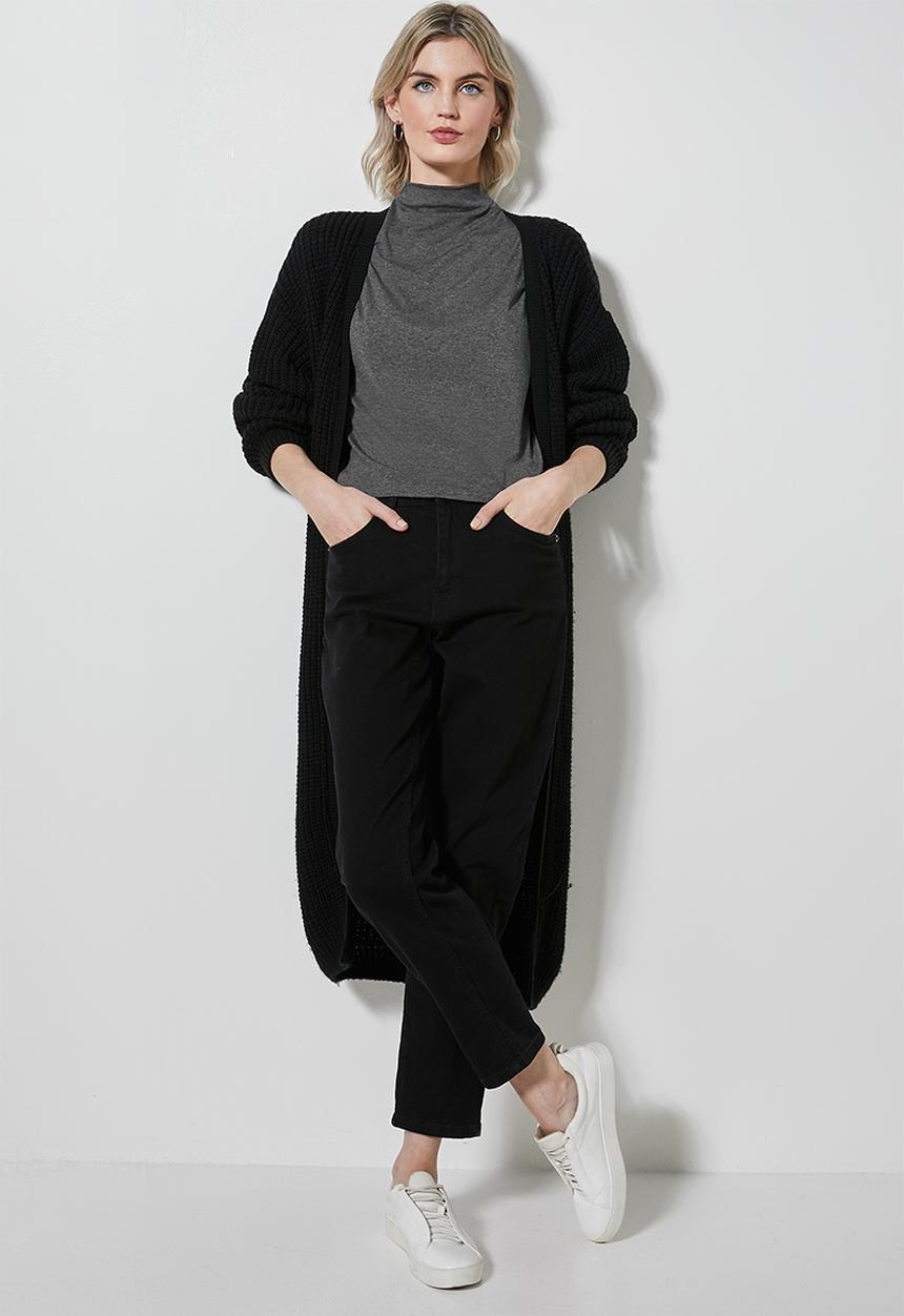 Superbalist - Grown on neck easy fit tee - charcoal