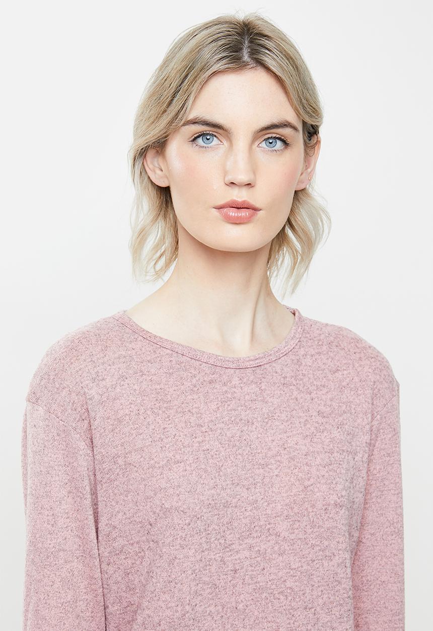 Superbalist - Sleep long sleeve top & drop crotch pants set  - blush pink