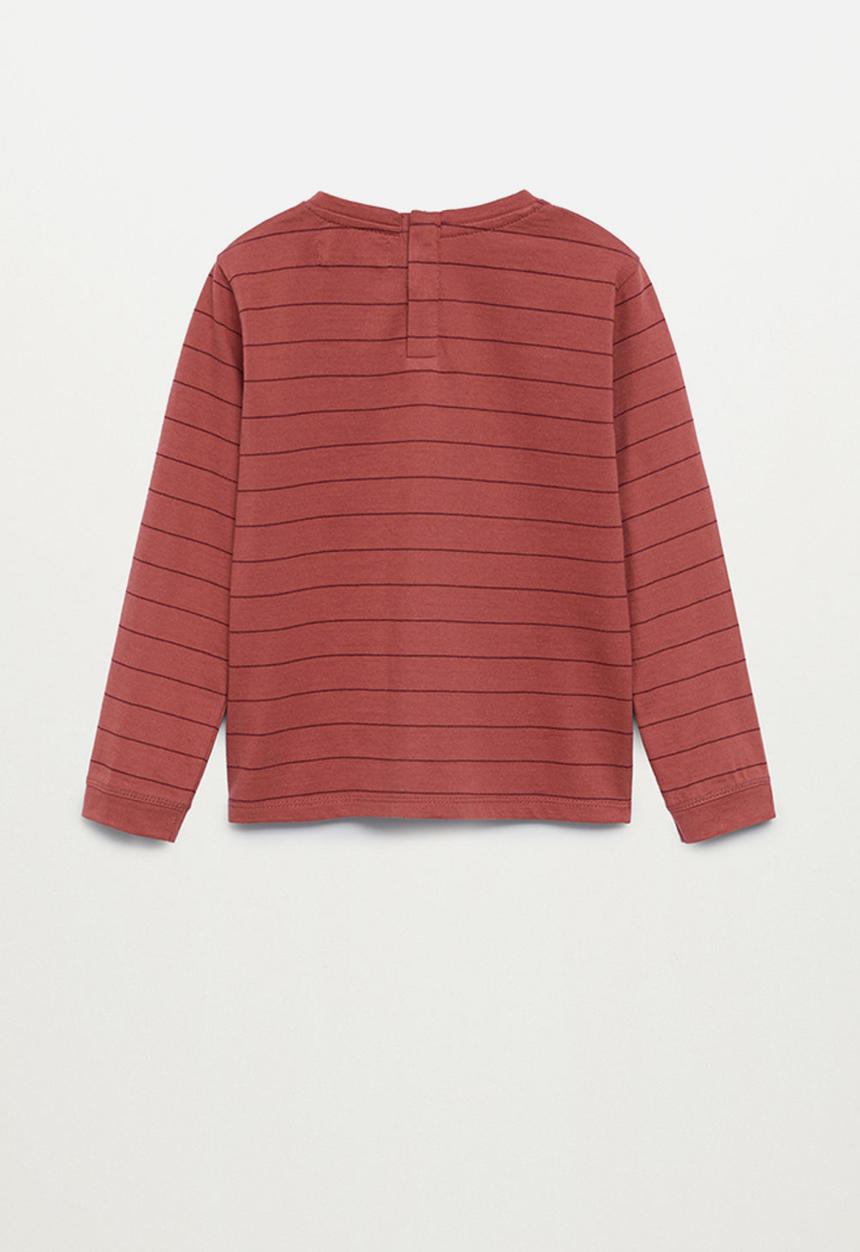 MANGO - Ibai long sleeve tee - dark red