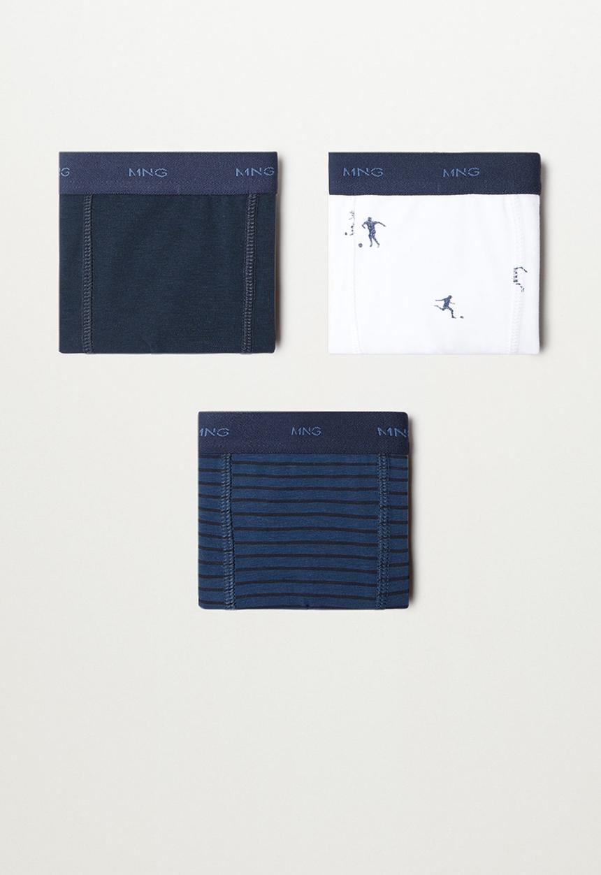 MANGO - Futbol 3 pack boxers - navy & white