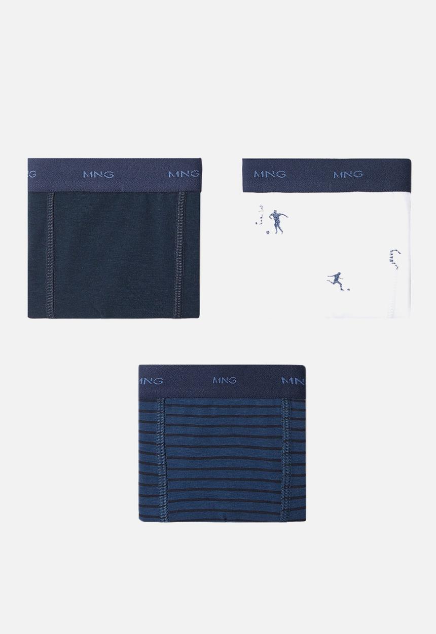 MANGO - Futbol 3 pack boxers - navy & white
