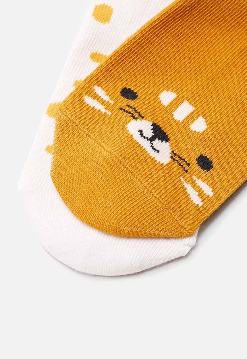 MANGO - Jungle 2 pack socks - medium yellow