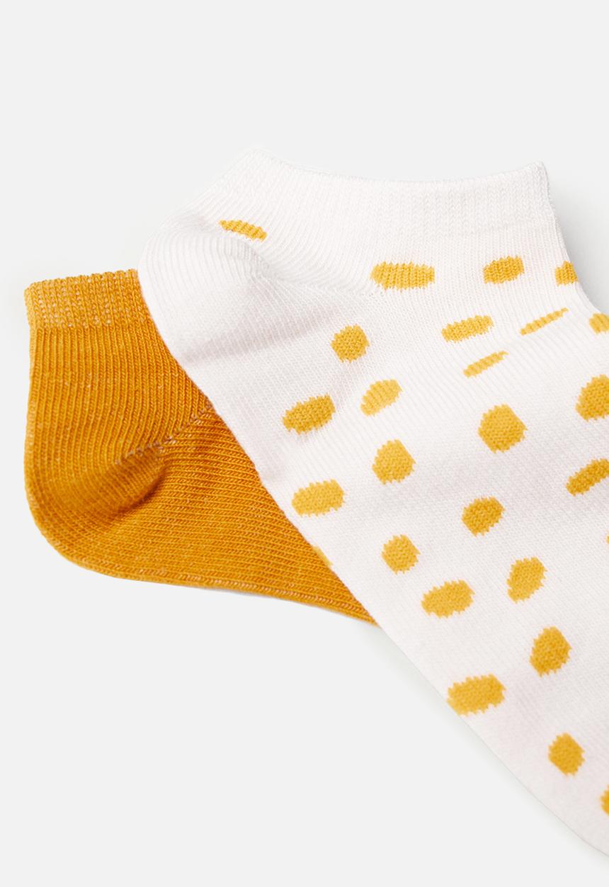 MANGO - Jungle 2 pack socks - medium yellow