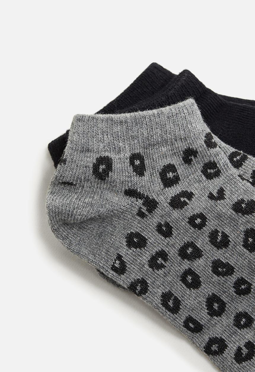 MANGO - Cora socks - black & grey 
