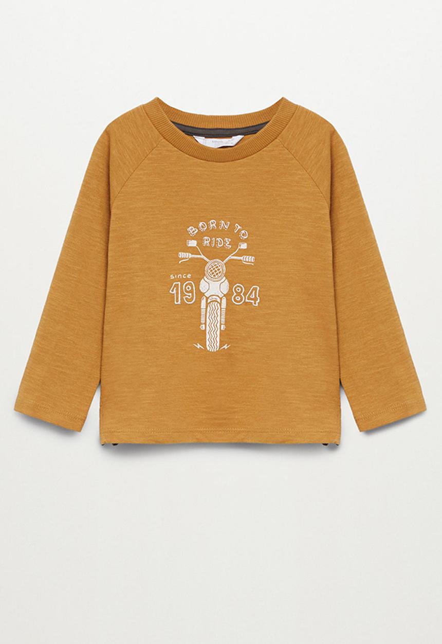MANGO - Moto long sleeve tee - mustard
