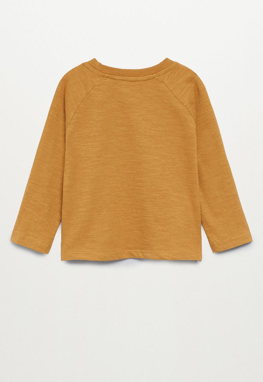 MANGO - Moto long sleeve tee - mustard