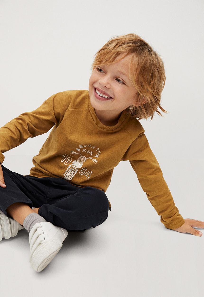 MANGO - Moto long sleeve tee - mustard