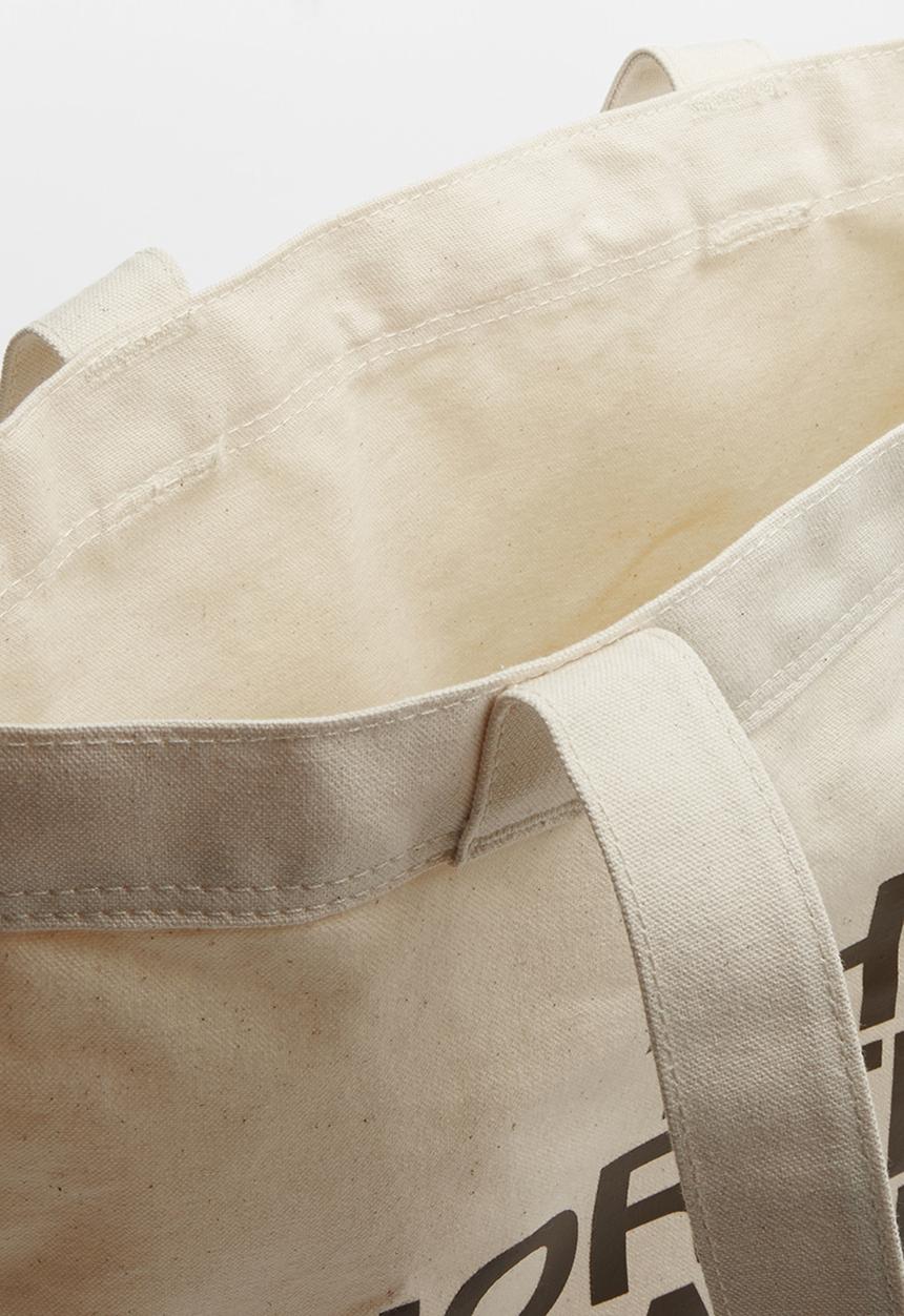 The North Face - Cotton tote - weimaraner brown large logo print