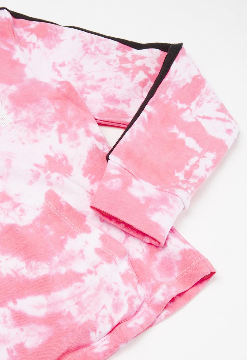SISSY BOY - Downtown diva tie dye hoodie - pink