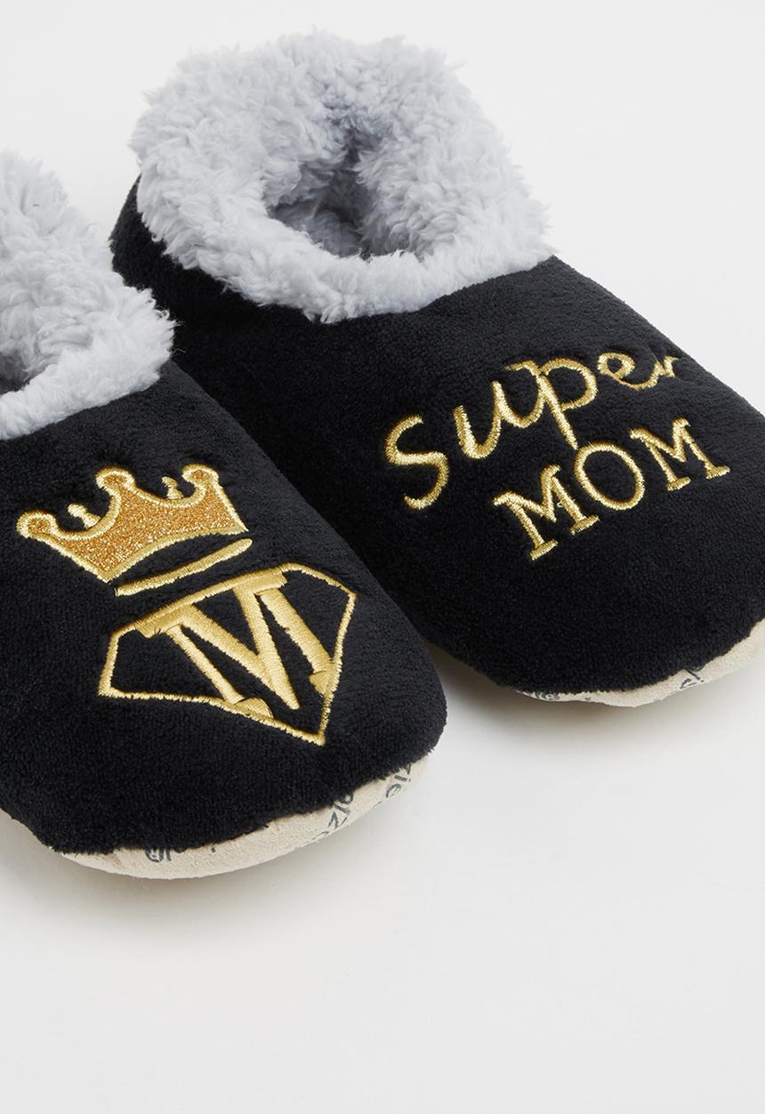 snoozies!® - Super mom slipper - black