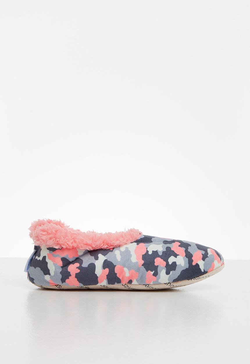 snoozies!® - Kids pink camo - pink & grey 