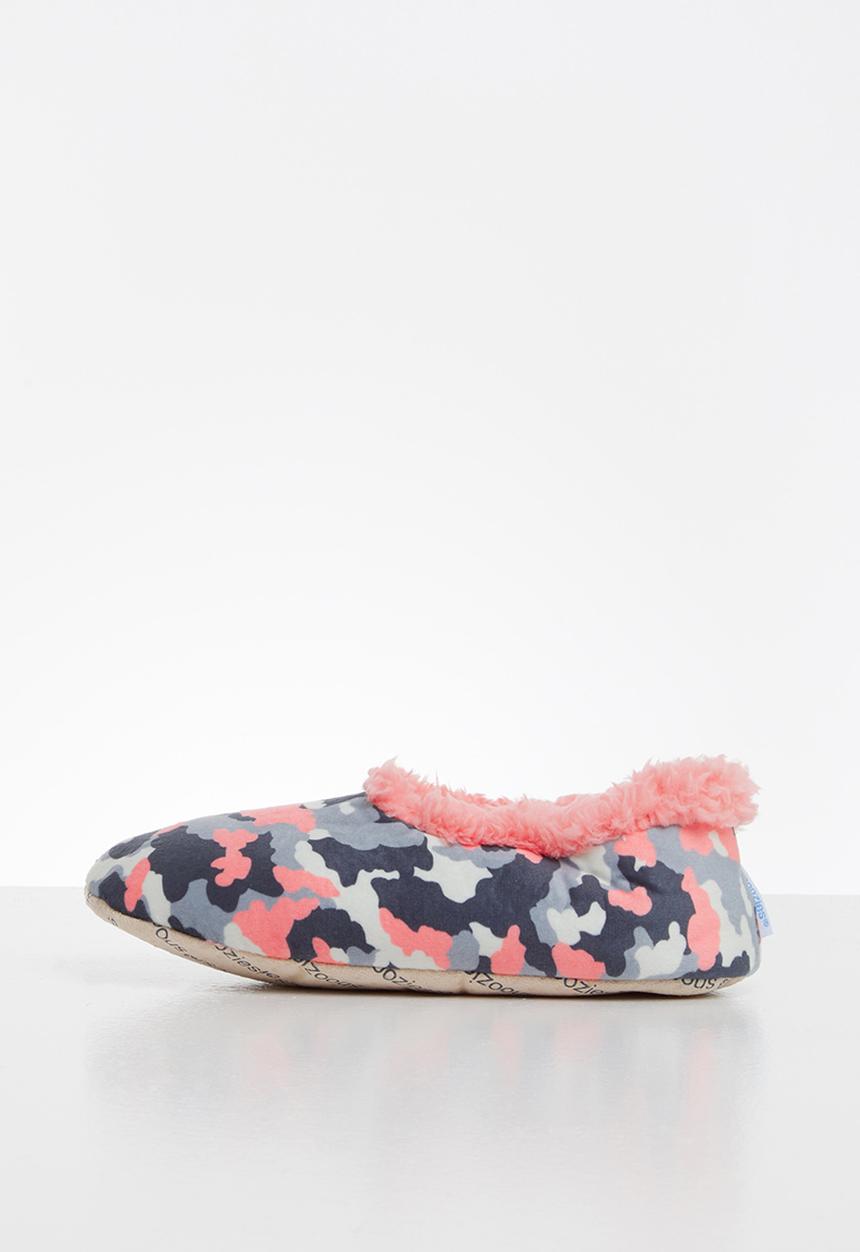 snoozies!® - Kids pink camo - pink & grey 
