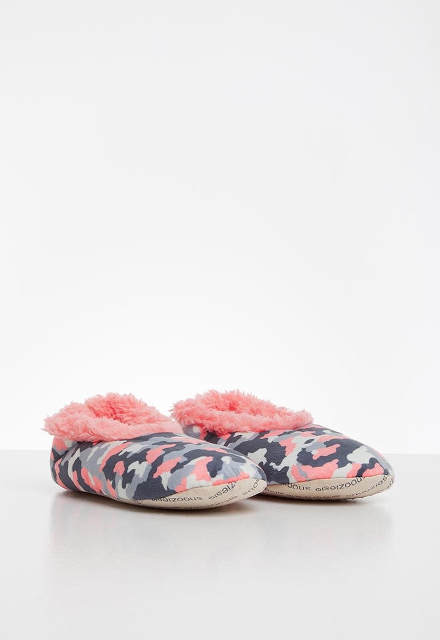 snoozies!® - Kids pink camo - pink & grey 
