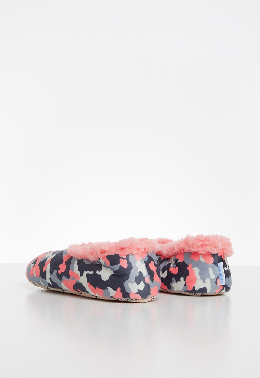 snoozies!® - Kids pink camo - pink & grey 