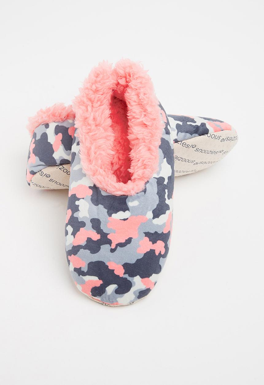 snoozies!® - Kids pink camo - pink & grey 