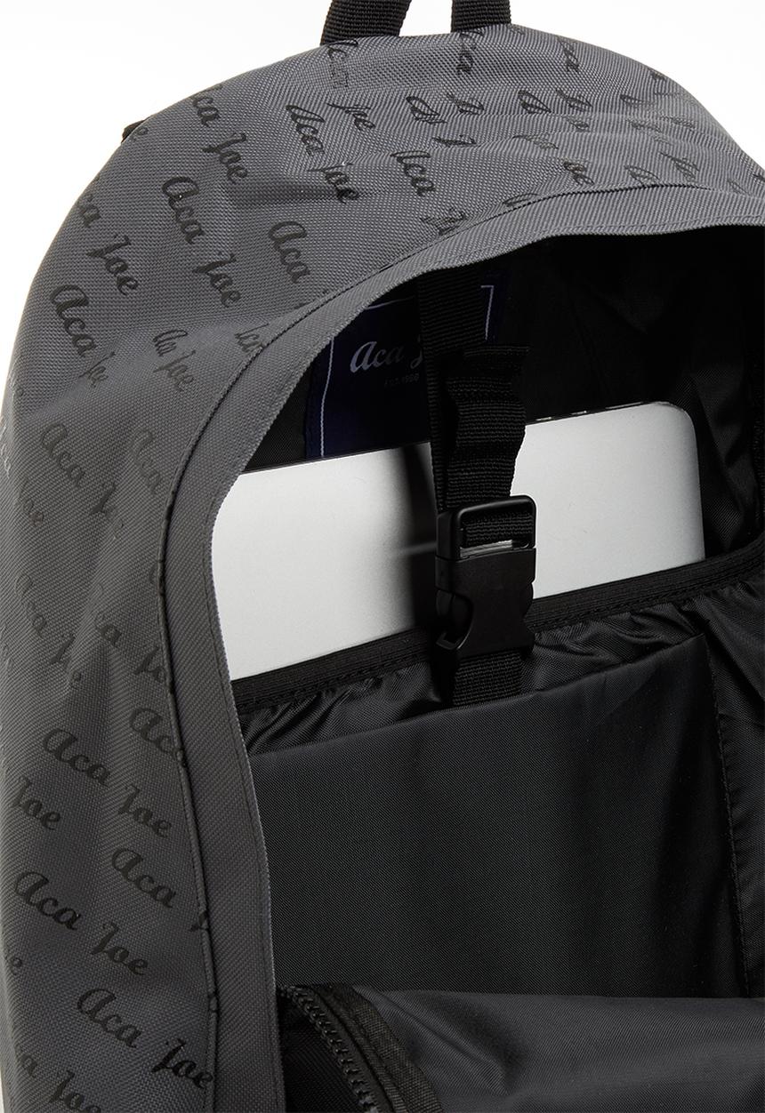 Aca Joe - Mens aca joe printed backpack - charcoal