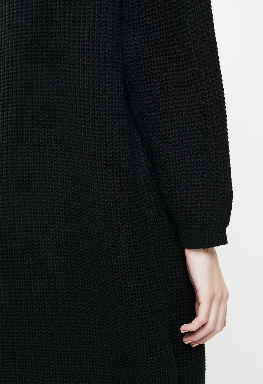 Glamorous - Knitted midi  jumperdress - black