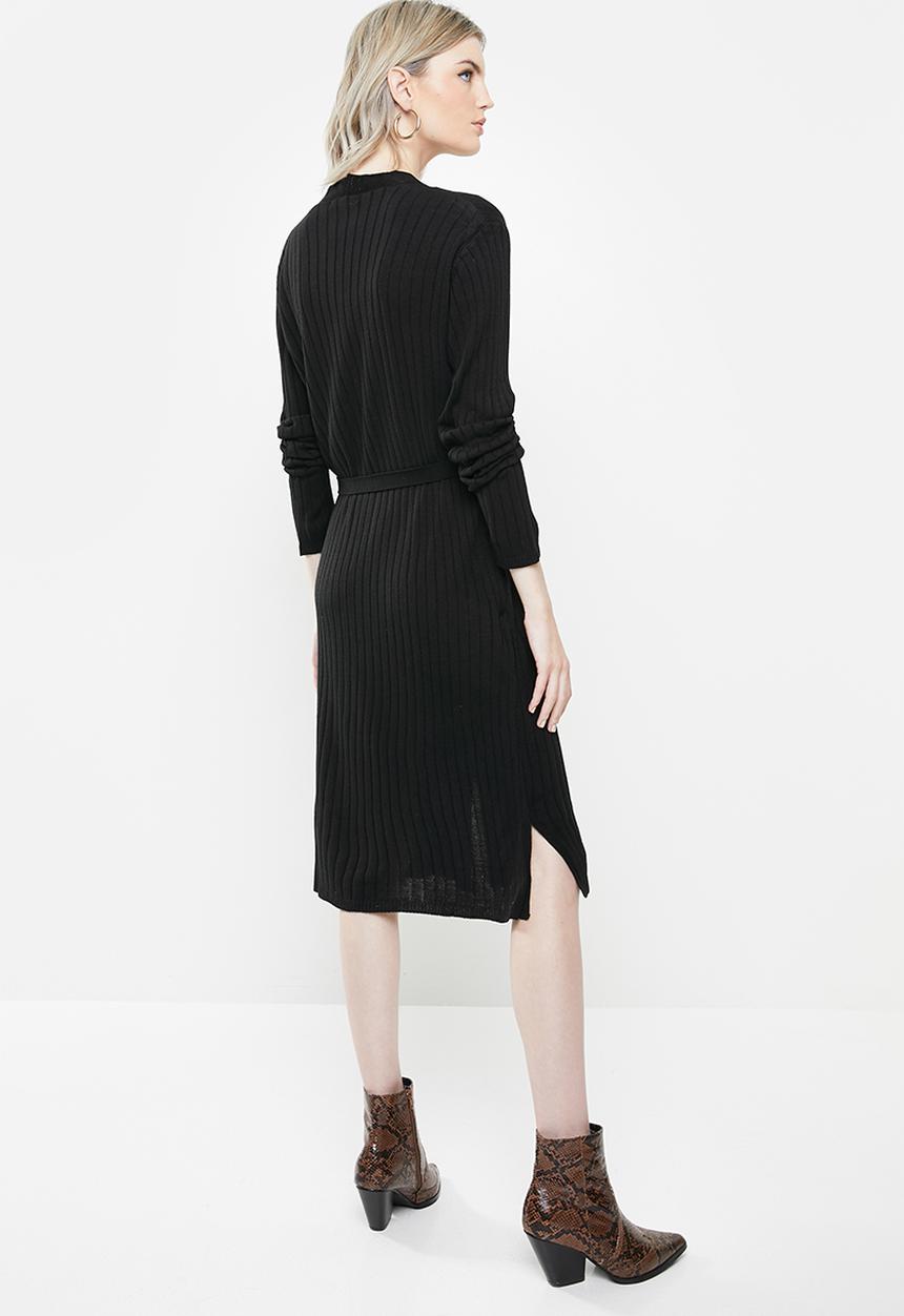 Glamorous - Knitted midi dress - black