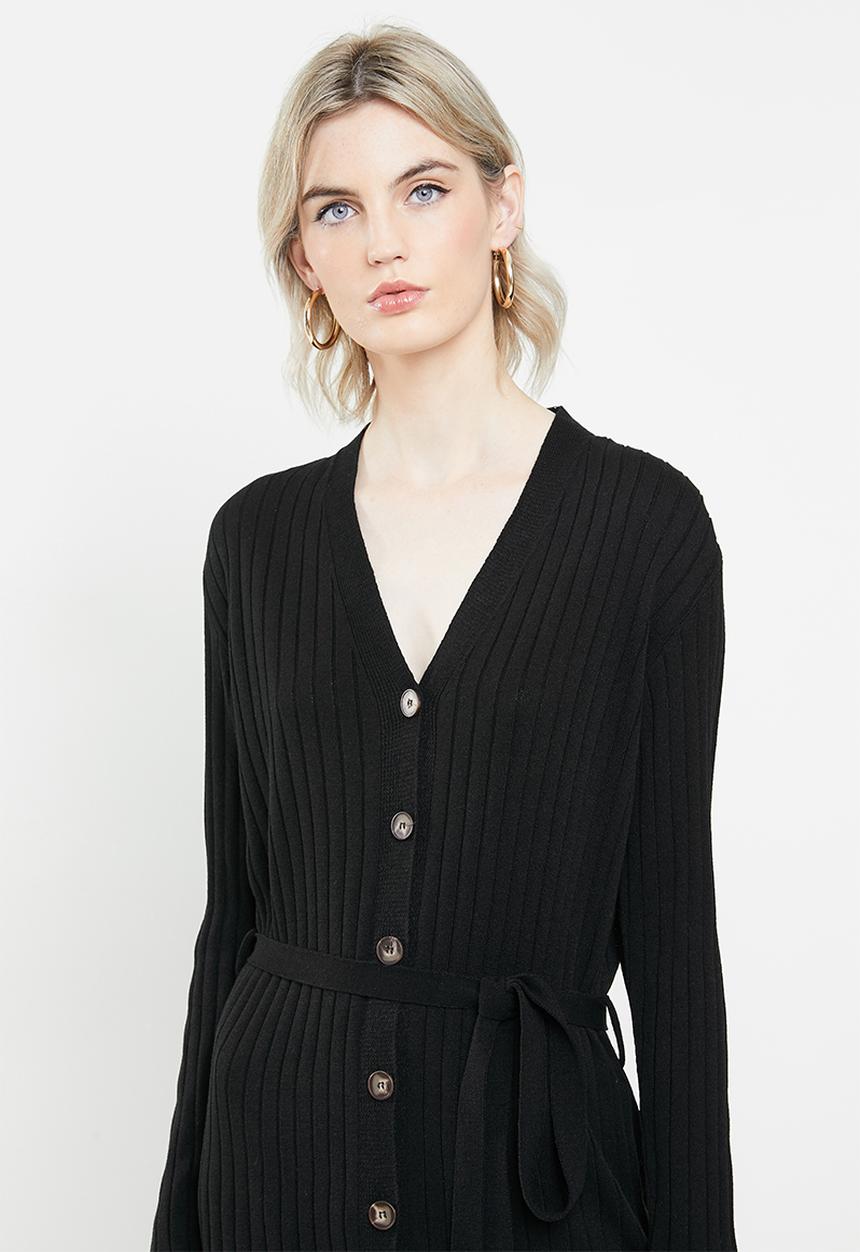 Glamorous - Knitted midi dress - black