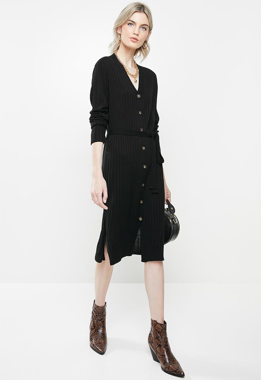 Glamorous - Knitted midi dress - black
