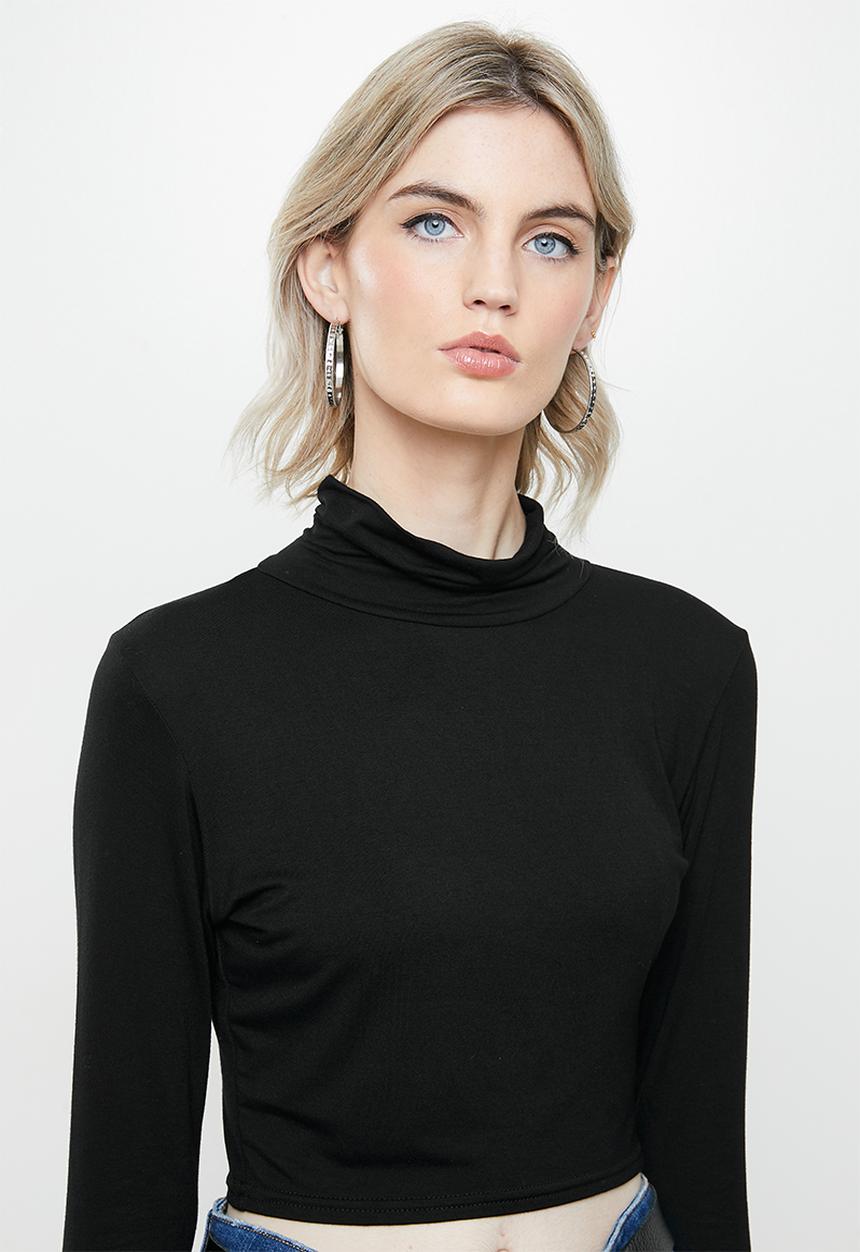 Glamorous - Highneck knit- black