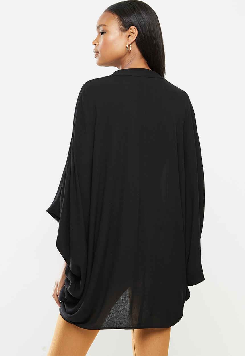 MILLA - Rayon yoryu dolman sleeve blouse - black