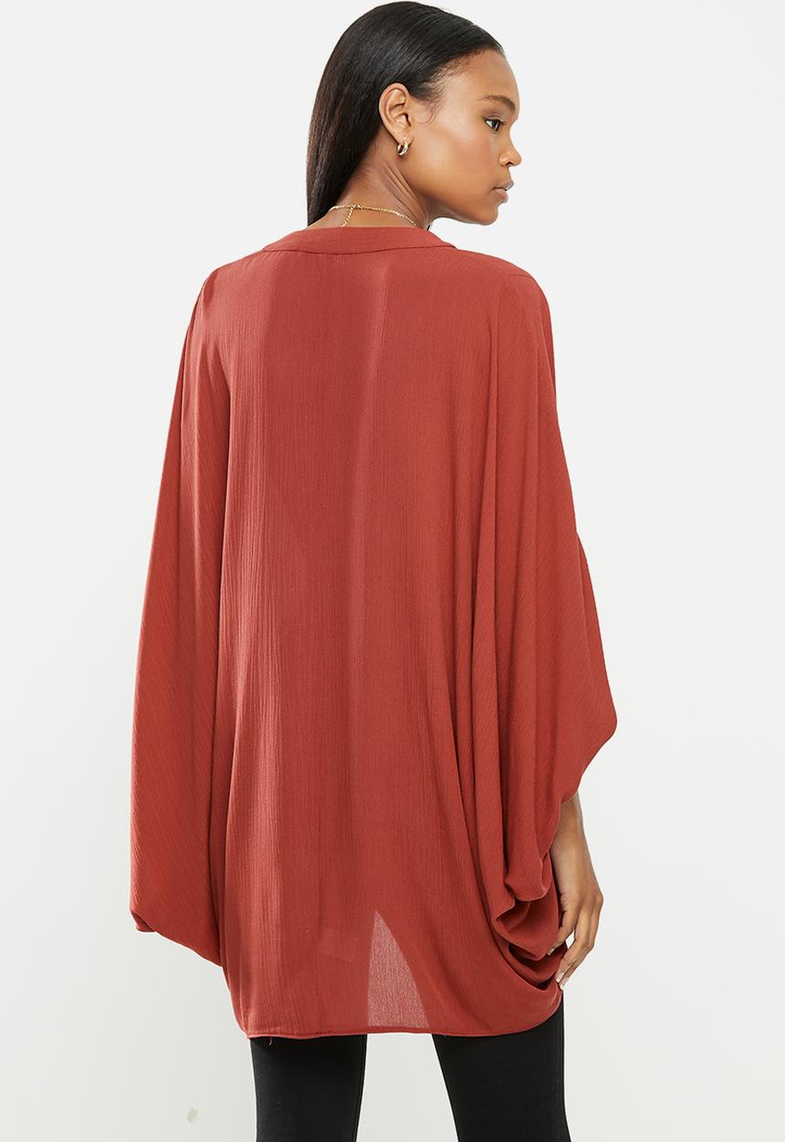 MILLA - Rayon yoryu dolman sleeve blouse - rust